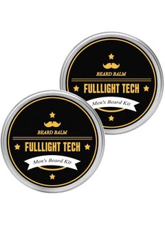FULLLIGHT TECH 2 Pack Beard Balm With Citrus Scent Coconut & Argan & Jojoba Oils Styles Hydrates & Smooths Beards & Mustachesbeard Styling Balm For Mens Gifts For Men  - Image 2