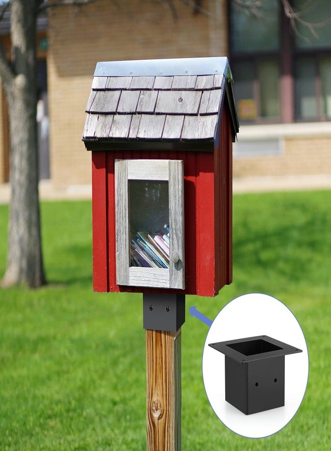 MOLIGOU Little Library Mount Base for 4"x4" Wood Post, Book Exchange Box Mounting Stand - Image 5