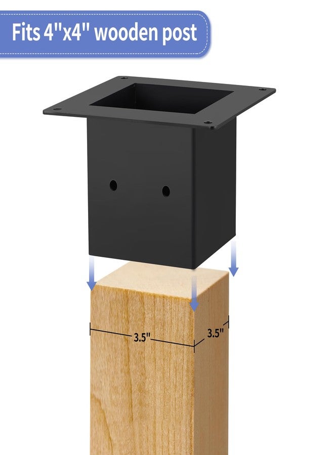 MOLIGOU Little Library Mount Base for 4"x4" Wood Post, Book Exchange Box Mounting Stand - Image 3