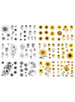Dopetattoo Sunflower Temporary Tattoo Realistic Sunflowers Fake tattoos for Women Girls Adults 