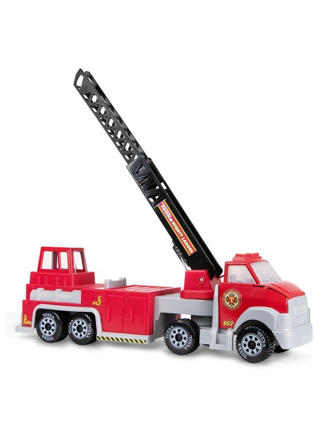 TONKA شاحنة إطفاء هوك ون لادر من تونكا ستيل كلاسيكس - مصنوعة من الصلب والبلاستيك المتين، شاحنة بناء حمراء، للأولاد والبنات، للأطفال، toddlers، أعمار 3 سنوات فما فوق - Image 2