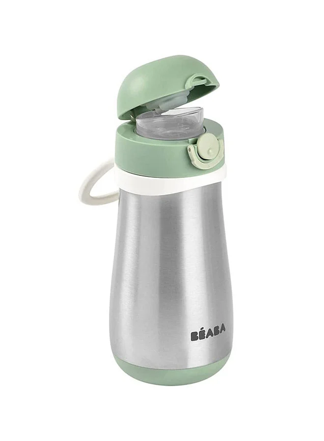 بيابا زجاجة ستانلس ستيل فوهة  مل أخضر مريمي