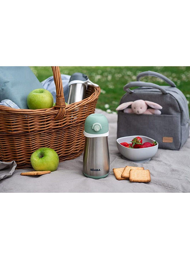 بيابا زجاجة ستانلس ستيل فوهة  مل أخضر مريمي - Image 5