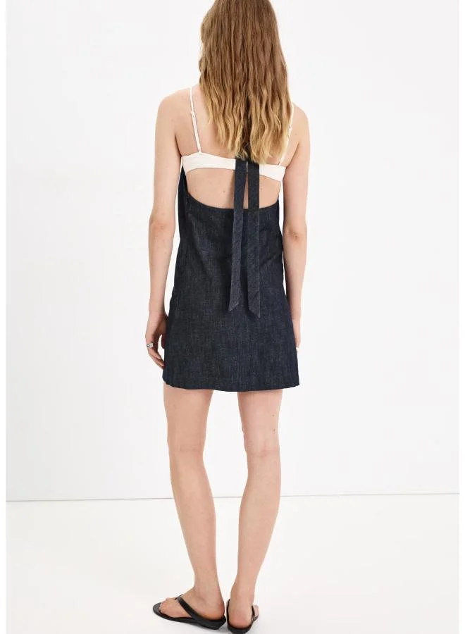 مانجو Halter Denim Dress