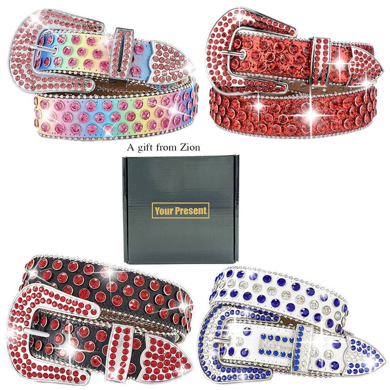 Punk Belt Style Mosaic Rhinestone Sequins Girl Style Rock Men'S And Women'S Belt Fashion Belt - Image 2