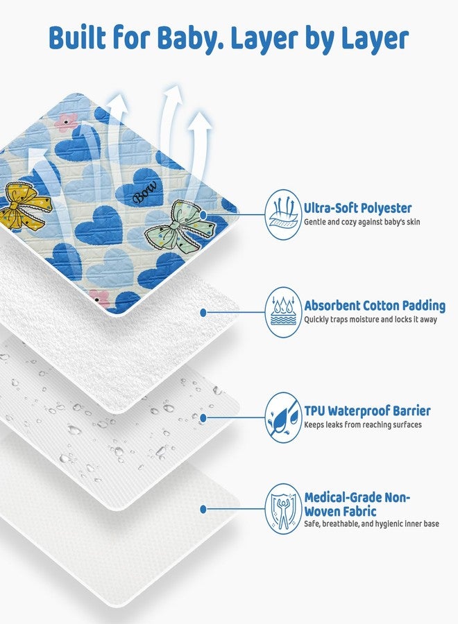 Bnditeu Diaper Changing Pads for Baby, Portable Change Mat, 3Layers Waterproof Change Pad Foldable Absorbent Mats for Women, Reusable Incontinence Underpads for Patient 20''x27.5'' - Image 4