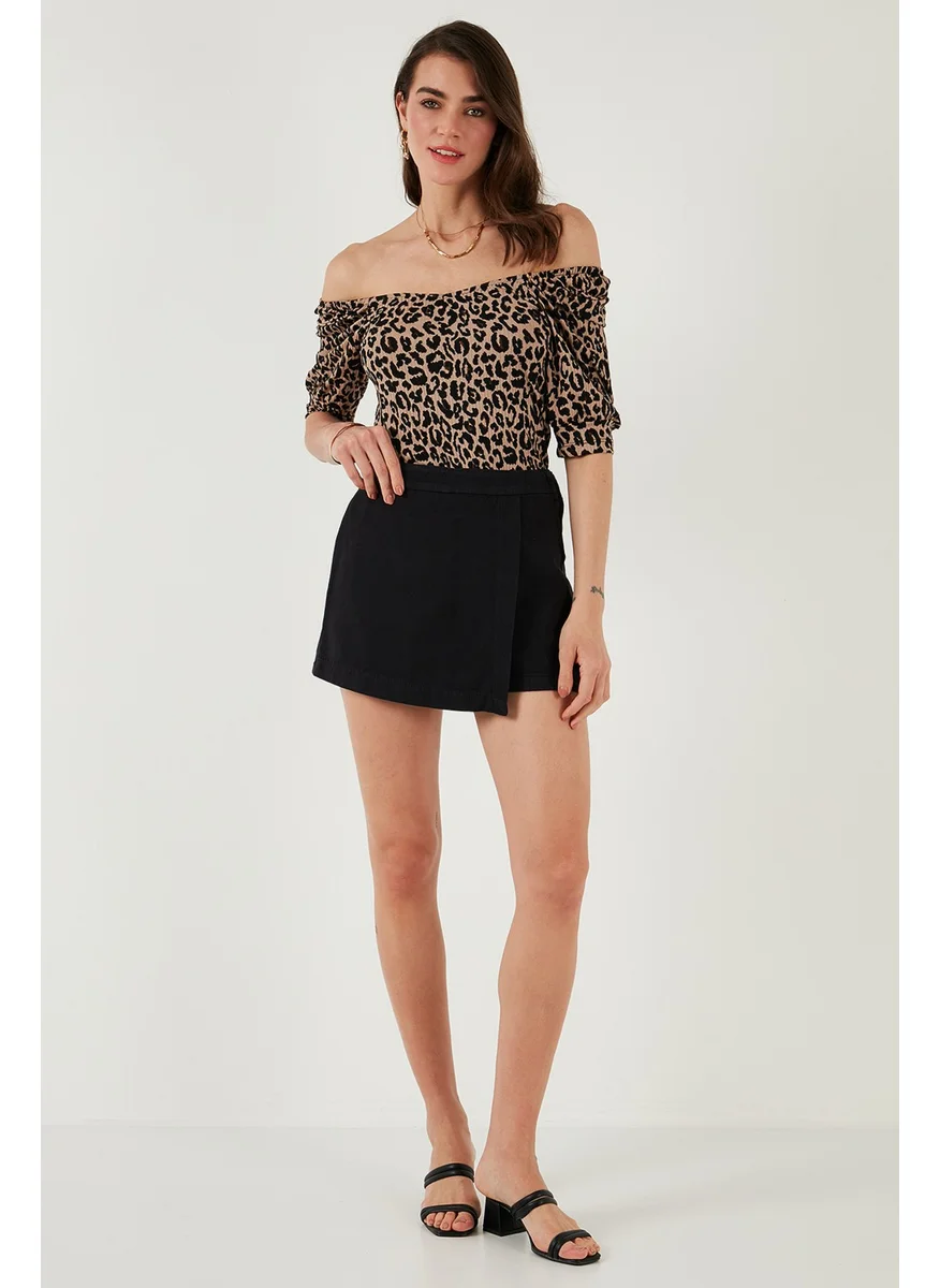 Lela Cotton Zippered Asymmetric Mini Short Skirt Women's Short Skirt 668YP4411