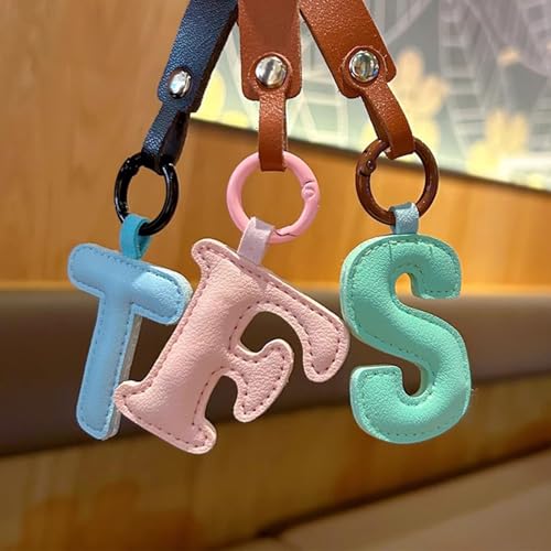 Hoheng Initial Keychain Car Keychain for Car Keys Leather Bag Charm Initial Letter Purse Charms Women's Keyrings & Keychains - Image 5