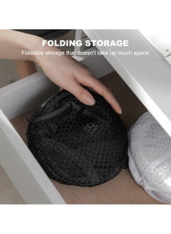 Mr. Penda Pop Up Laundry Baskets, Foldable Laundry Basket, Laundry Basket Foldable Laundry Bin with Handle, Laundry Box Made of Mesh Storage Basket for Children's Room, Dorm Camping Travel (White)  - Image 3
