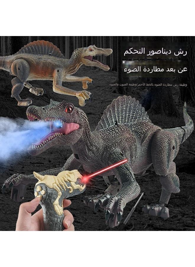 لعبة الديناصور، سبينوصور كهربائي للتحكم عن بعد مع بخاخ تتبع الضوء، لعبة روبوت الديناصور التي تعمل بالبطارية القابلة لإعادة الشحن، لعبة الديناصور الجوراسي  - Image 2