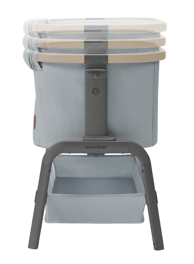 Maxi-Cosi Iora Co-Sleeper, Infant Bedside Sleeper Crib, Large Storage Basket, Height Adjustable, 0 - 6 Months, Beyond Grey, 2 Year Warranty - Image 4