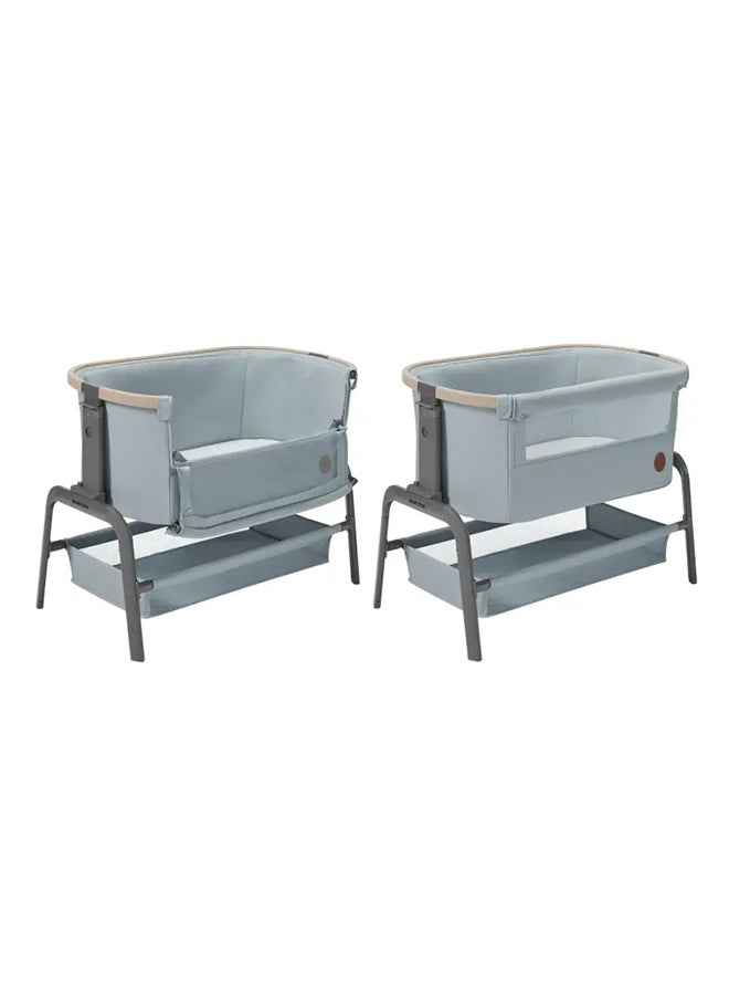 Maxi-Cosi Iora Co-Sleeper, Infant Bedside Sleeper Crib, Large Storage Basket, Height Adjustable, 0 - 6 Months, Beyond Grey, 2 Year Warranty - Image 3