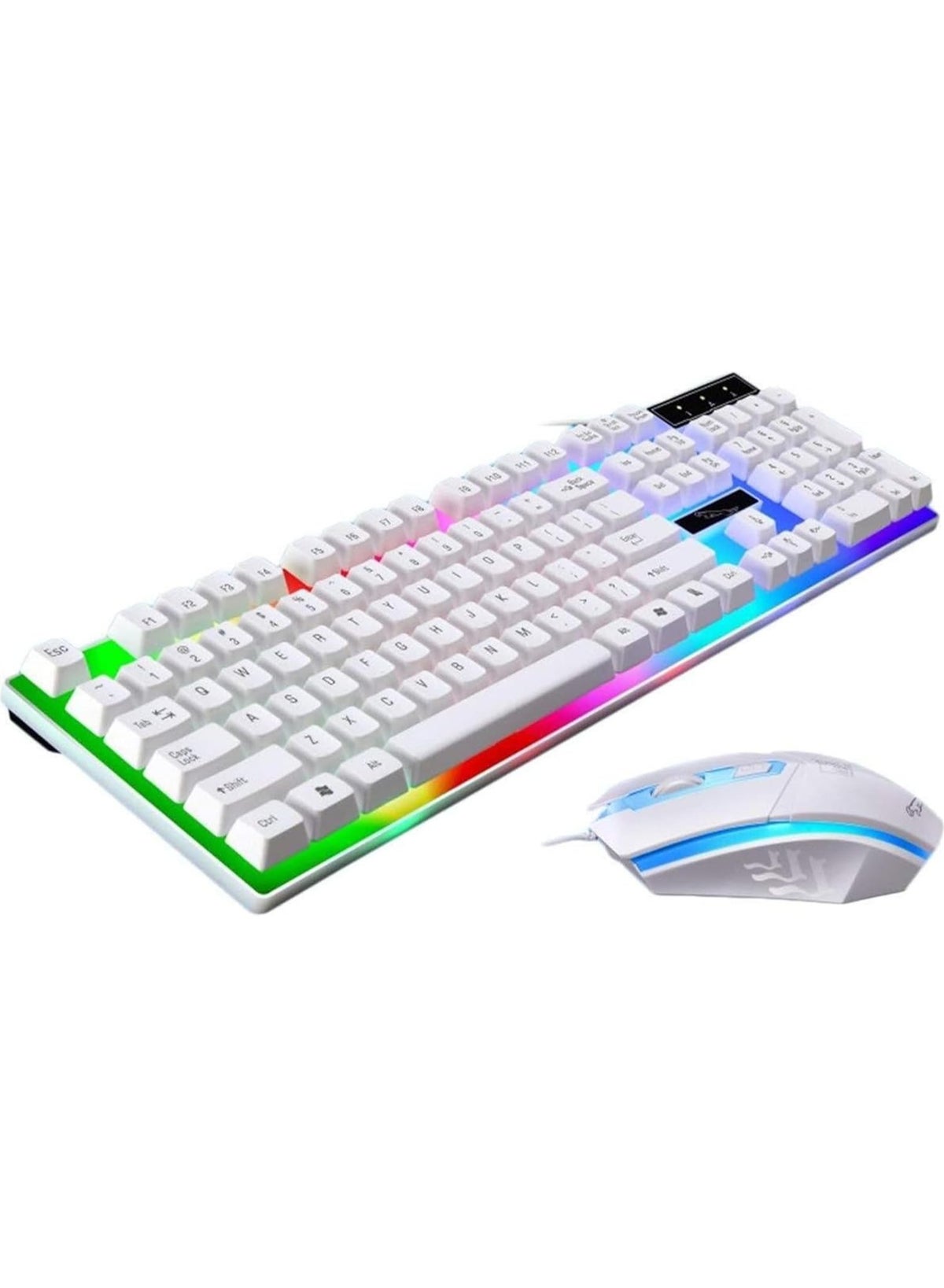 KUYING Gaming Keyboard and Mouse Set, LED Backlit Mechanical Feel ...