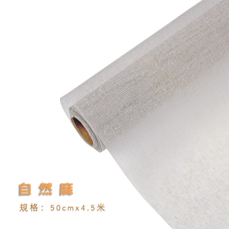 Linen Colored Linen Rolls, Flower Packaging, Bouquet Packaging Net Materials, Kindergarten Decoration, Pastoral Style Linen Rolls - Image 1