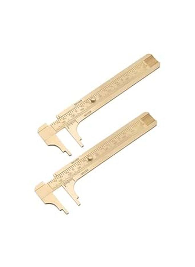 Brass Vernier Caliper Double Scale Sliding Gauge Precision Mini Pocket Measuring Tool - Image 1