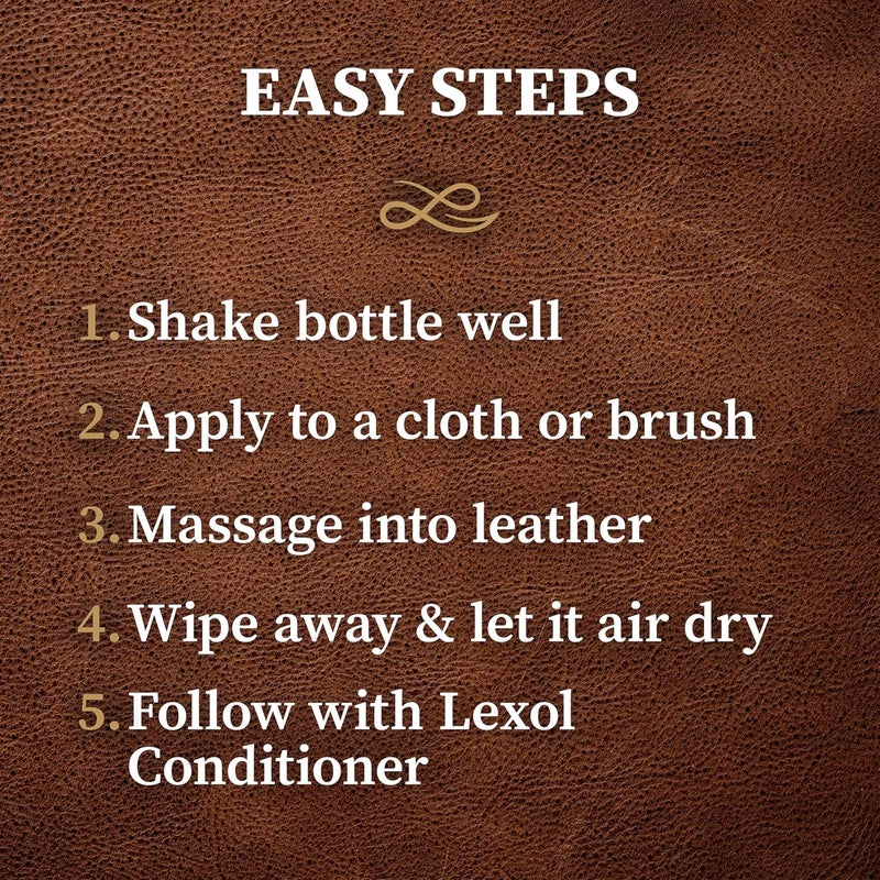 LEXOL All Leather Cleaner for Car Interior, Couches and Furniture, Shoes and Boots, Purses and Handbags, Baseball Gloves and Horse Saddles, and More, 16.9 oz - Image 2