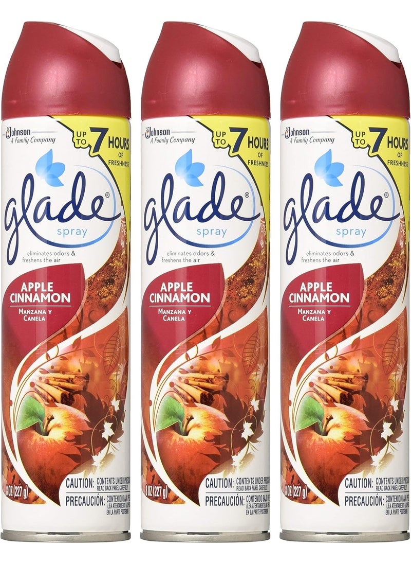 Glade Glade Aerosol Spray Air Freshener Apple Cinnamon Pack of 3  - Image 3