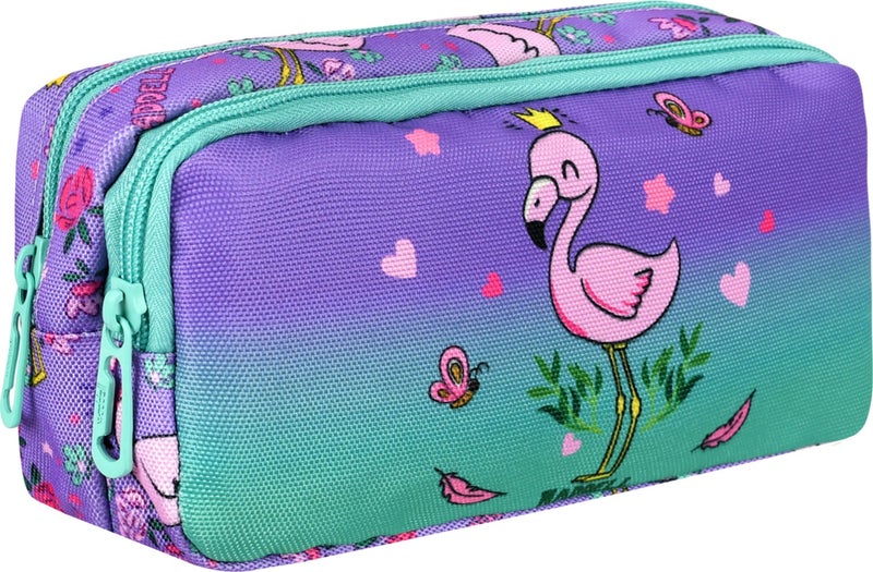 Niss Store Waddell Licensed Flamingo Double Compartment Pencil Case - Image 2