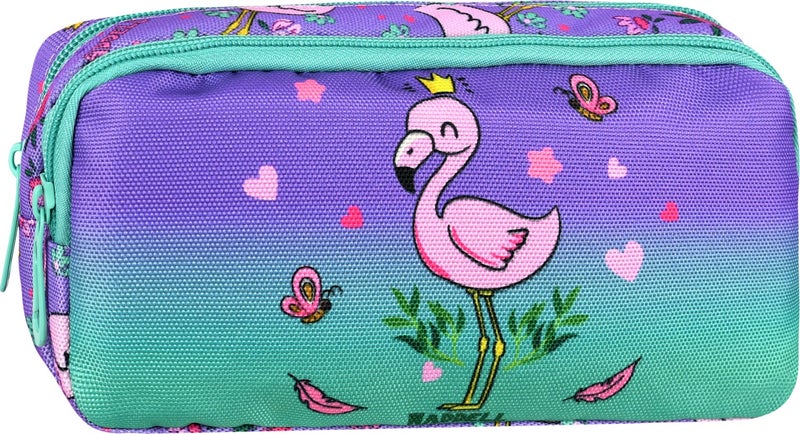 Niss Store Waddell Licensed Flamingo Double Compartment Pencil Case - Image 3