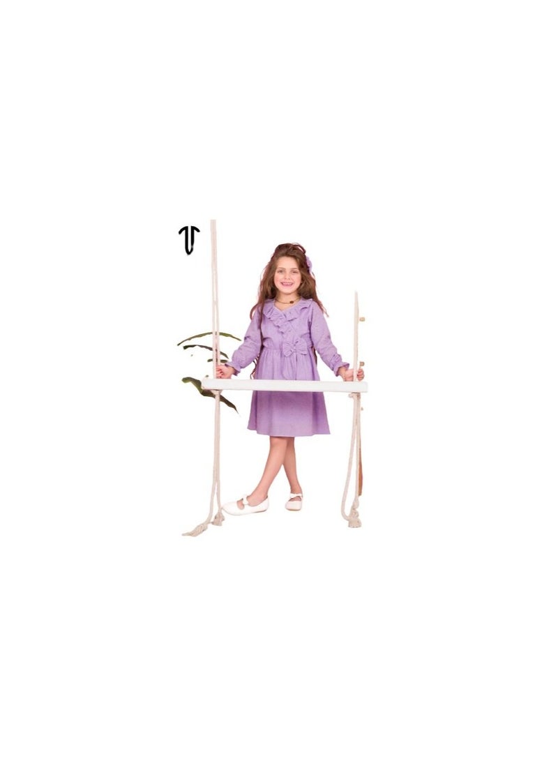 فستان بناتى لونه موف فاتح