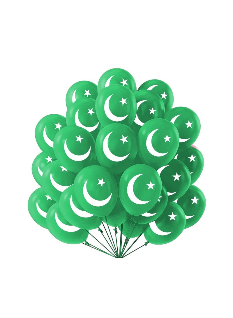 بالونات لاتكس لعيد الاستقلال الباكستاني - مثالية لتزيين الحفلات والمدارس والاحتفالات - تذكار مثالي وهدية للحفلات في عيد الاستقلال - Image 1