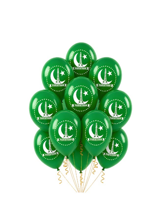 Pakistan Independence Day Latex Balloons - Ideal for Decorating Parties, Schools, and Celebrations - Perfect Souvenir and Party Favor for Independence Day - Image 1