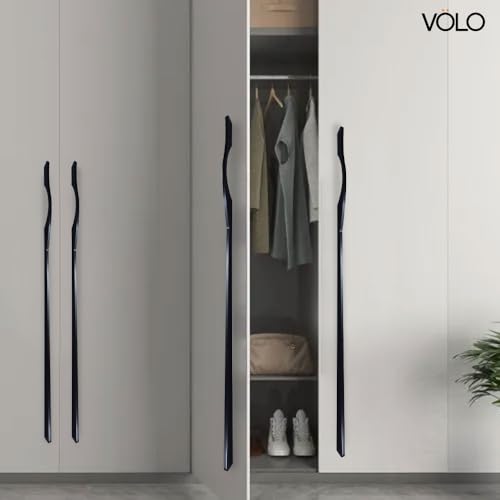 VOLO Black Finish Wardrobe Handle, Wardrobe Door/Cabinet Door/Drawer Pull Handle/Door Pull Handle for Kitchen/Office/Bedroom/Winodw Sliding Closet. Satin Black Finish (2, SAC-39 36 Inch) - Image 3
