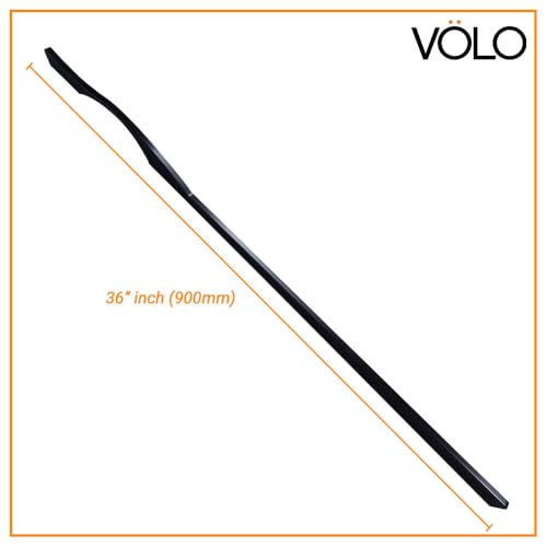 VOLO Black Finish Wardrobe Handle, Wardrobe Door/Cabinet Door/Drawer Pull Handle/Door Pull Handle for Kitchen/Office/Bedroom/Winodw Sliding Closet. Satin Black Finish (2, SAC-39 36 Inch) - Image 2
