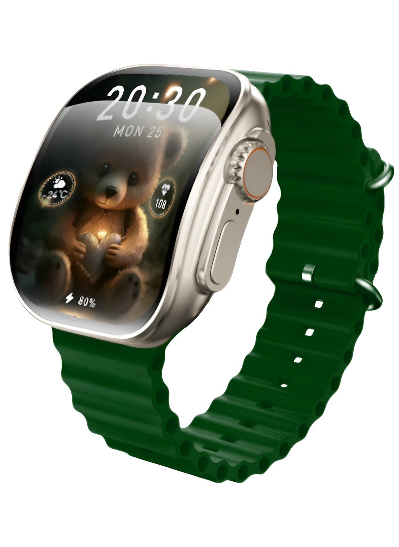 Generic - X10 Ultra3 Curved Screen Smart Watch NFC Bluetooth Wireless Charging (Green) - Image 1