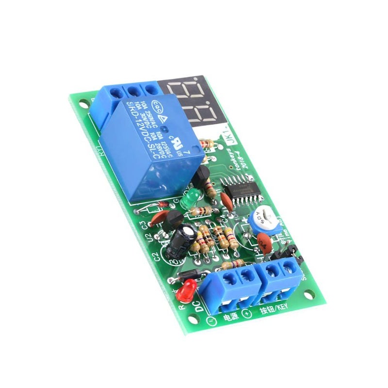 وحدة مؤقت عد تنازلي بشاشة LED 12 فولت تيار مستمر مع مرحل تأخير إيقاف التشغيل - Image 3