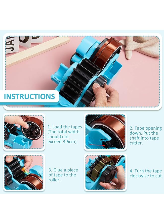 erorex Multiple Roll Cut Heat Tape Cut Dispenser Heat Resistant Sublimation Desk Tape Dispenser With 5 Pieces High Temp Tape Multi Size Heat Press Tape For Industrial Use Solder Blue - Image 4