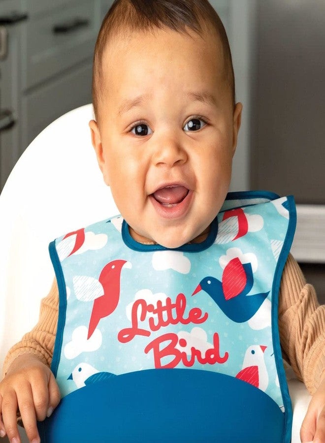 Tiny Twinkle Silicone Pocket Bib 2-Pack - Baby & Toddler Waterproof bib with Silicone Pocket, 6-24 Months (Little, Foodie, 2 Pack) - Image 3