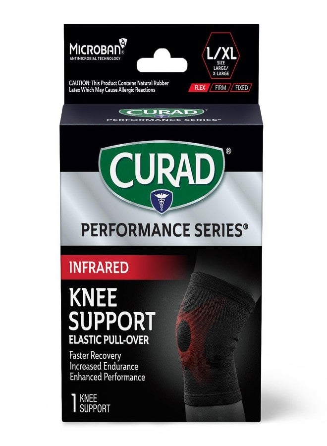 CURAD Performance Series IRONMAN Infrared Knee Support, Elastic Knee Sleeve for Pain Management, Compression Support for Recovery and Performance, Powered by CELLIANT Technology, Large/X-Large - Image 1