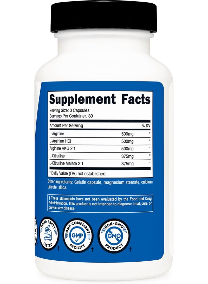 Nutricost Nitric Oxide Booster 90 Capsules - Image 5