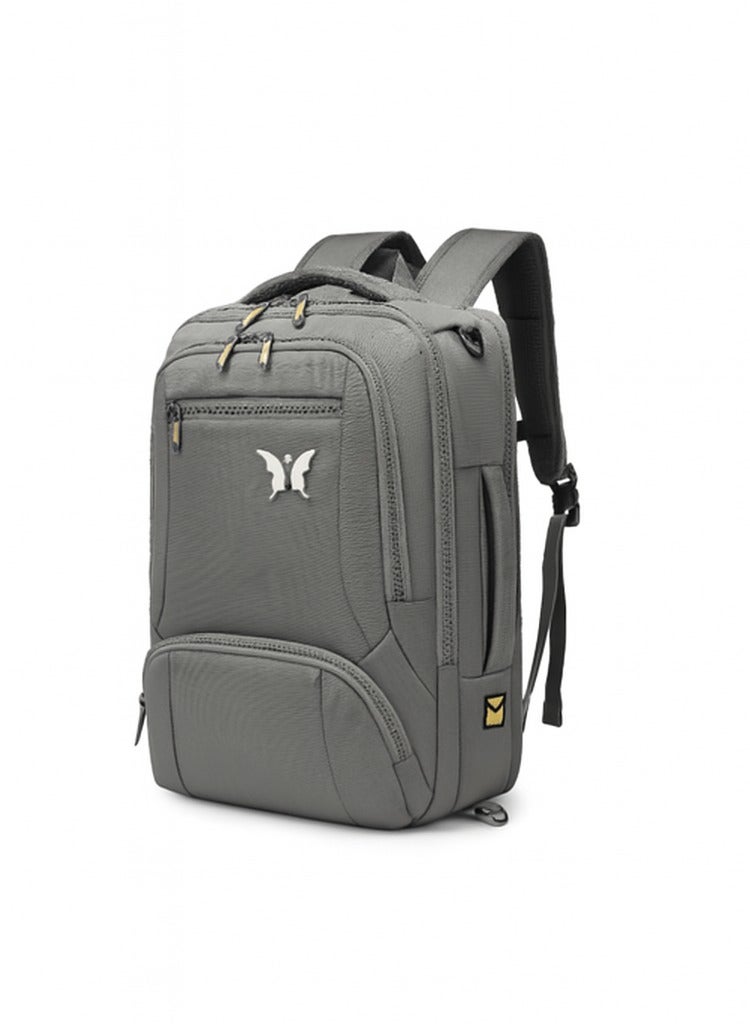 باترفلاي حقيبة ظهر قابلة للتحويل 3 في 1 للرجال والنساء – حقيبة يد، حقيبة كتف، وحقيبة ظهر للكمبيوتر المحمول – نايلون مقاوم للماء، سعة 30 لتر، باللون الأسود - Image 2