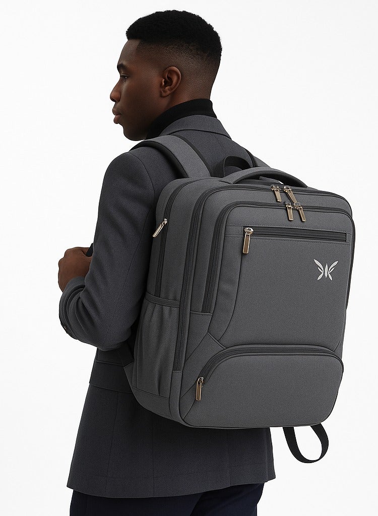 باترفلاي حقيبة ظهر قابلة للتحويل 3 في 1 للرجال والنساء – حقيبة يد، حقيبة كتف، وحقيبة ظهر للكمبيوتر المحمول – نايلون مقاوم للماء، سعة 30 لتر، باللون الأسود - Image 3