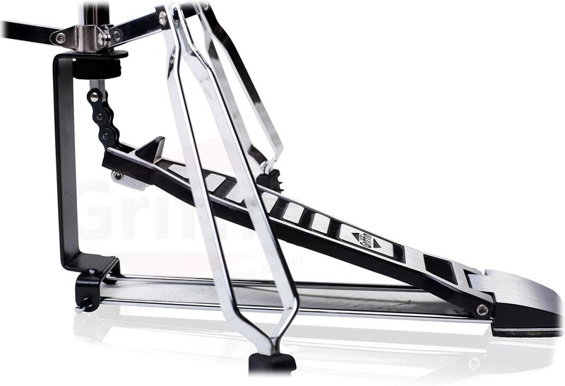 Griffin Hi-Hat Stand (ChromeElite Edition) – Drum Hardware with Pull Chain Pedal, Adjustable HiHat Mount & Double Braced Legs for Drummers - Image 2
