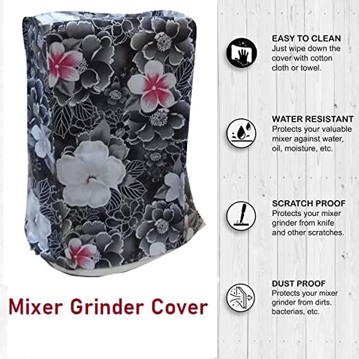 SUVE® Mixer Grinder Cover for Preethi Blue Leaf, Prestige Iris, Preethi Zodiac, Lifelong Power Pro 500-Watt, Bajaj Rex 500-Watt (Multicolour), for Major Mixer Grinders. - Image 4