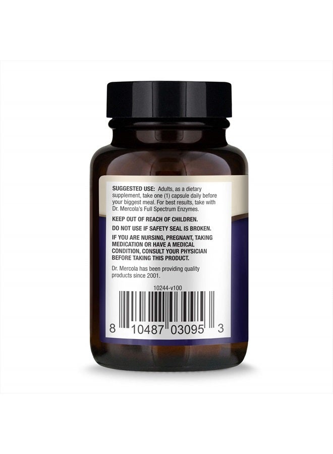 Dr. Mercola مكمل إنزيمات المرارة الغذائية، 30 حصة (30 كبسولة)، يدعم صحة الجهاز الهضمي، غير معدّل وراثيًا، خالي من الصويا، خالي من الغلوتين - Image 2