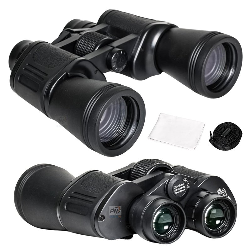 PN AVAN Power View Zoom 20x50 Super High-Powered Surveillance Binocular168FT/1000 YDS for Adults, Powerful Waterproof & Fogproof, for Hunting, Birdwatching, and Outdoor Activites, (Black Color) - Image 1