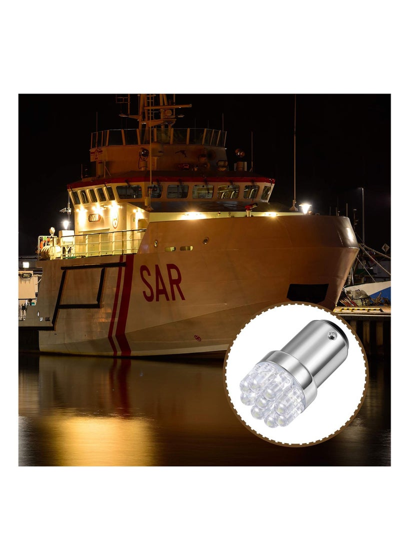 KASTWAVE - Marine LED Replacement Bulb, Boat Navigation Lights BA15D LED Bulb for Boat Lights Bow Stern Marine LED Replacement Boat Accessories Also suitable for motorcycle turn signals (12V 10 Pieces) - Image 1