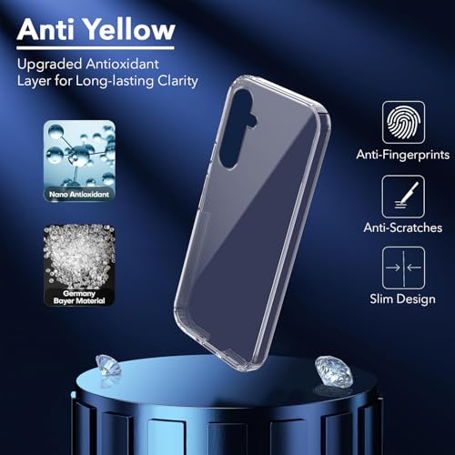 Jkobi Lifetime Anti-Yellow Clear Back Cover Case for Samsung Galaxy A35 5G (Sleek Hard Crystal | Shockproof and Camera Protection) - Image 5