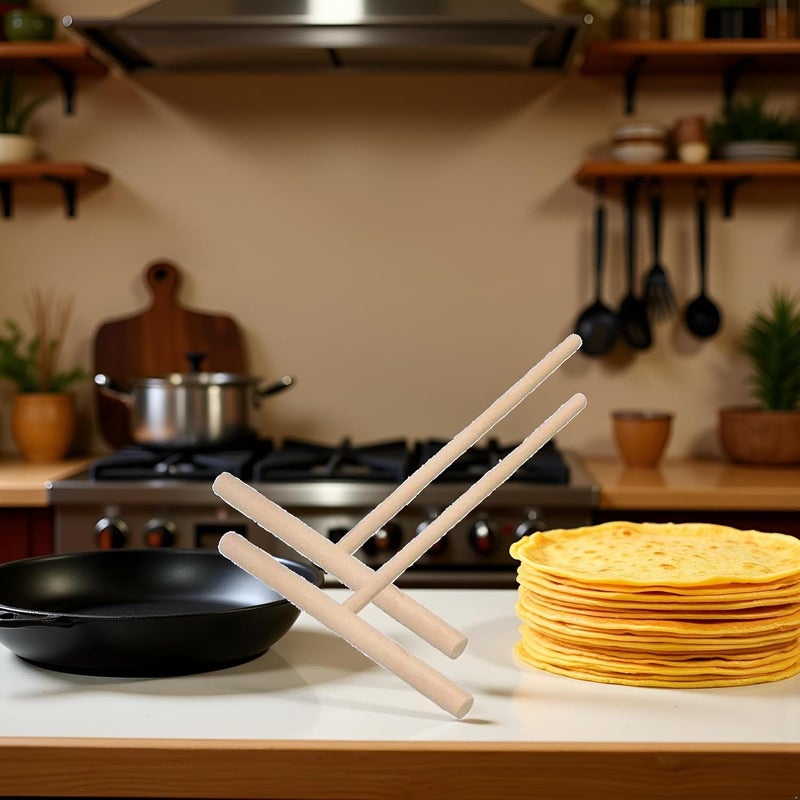 Wpppan 2Pcs Wooden Crepe Maker Pancake Batter Spreader Stick Kitchen Cooking Utensils Tools for Restaurant Canteen Specially Supplies Treatment Crepe Makers,Specialty Appliances - Image 4