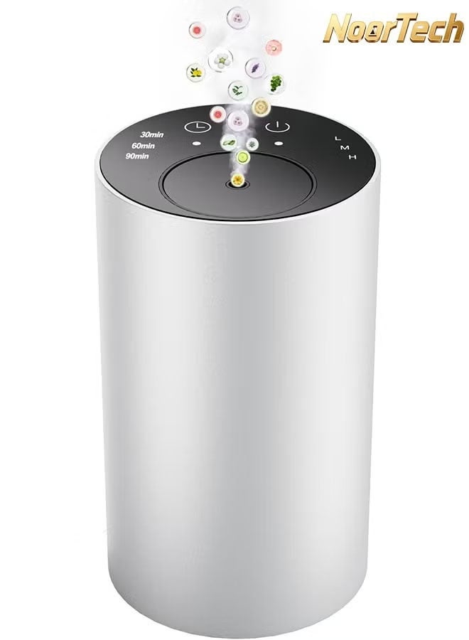 NoorTech Waterless Essential Oil Diffuser for Home Aromatherapy Scent Diffusers Mini Scent Air Machine Battery Operated 30/60/90Min Timer 15ml Capacity 3 Mist Levels for Home Car Office - Image 1