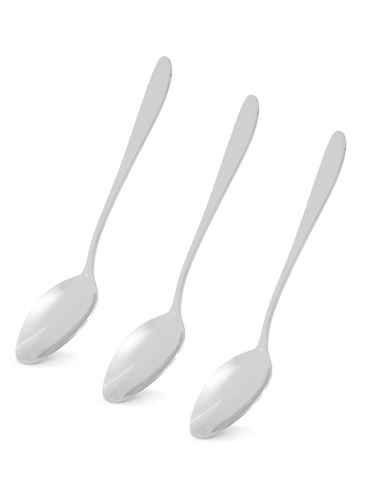 Fissman 3-Piece Dinner Spoon 20cm, Stainless Steel Cutlery Set Floy Series, Silverware Set Dinner Spoon Pack of 3, Non Slip Grip Handle | Mirror Polished | for Home, Kitchen, Restaurant  - Image 2