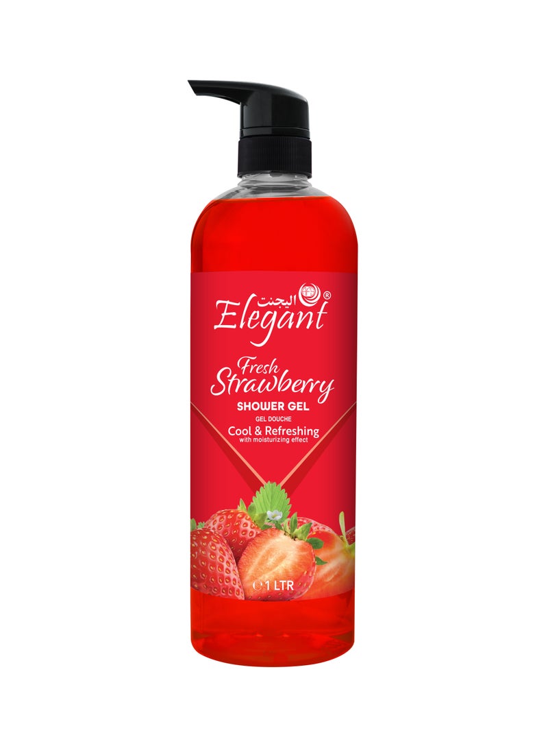 Elegant 3-Pieces Fresh Strawberry Shower Gel 1 Liter  - Image 2