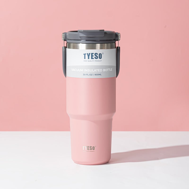 Taishuo New Coffee Cup Double-Layer Thermal Insulation And Cold Insulation Portable Ice Cup Large Capacity Stainless Steel Double Drink Car - Image 1