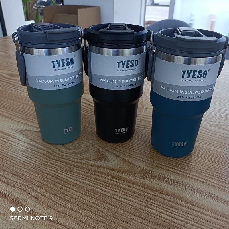 Taishuo New Coffee Cup Double-Layer Thermal Insulation And Cold Insulation Portable Ice Cup Large Capacity Stainless Steel Double Drink Car - Image 4