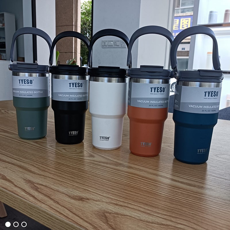 Taishuo New Coffee Cup Double-Layer Thermal Insulation And Cold Insulation Portable Ice Cup Large Capacity Stainless Steel Double Drink Car - Image 2