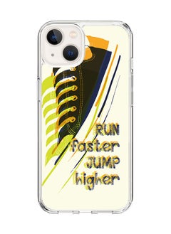 Classic Clear Case for Apple iPhone 14 Hybrid Soft Case Flexible Edges Anti Drop TPU PC Gel Thin Transparent Cover [ Designed for Apple iPhone 14 ] - Run Faster Jump Higher Full Print